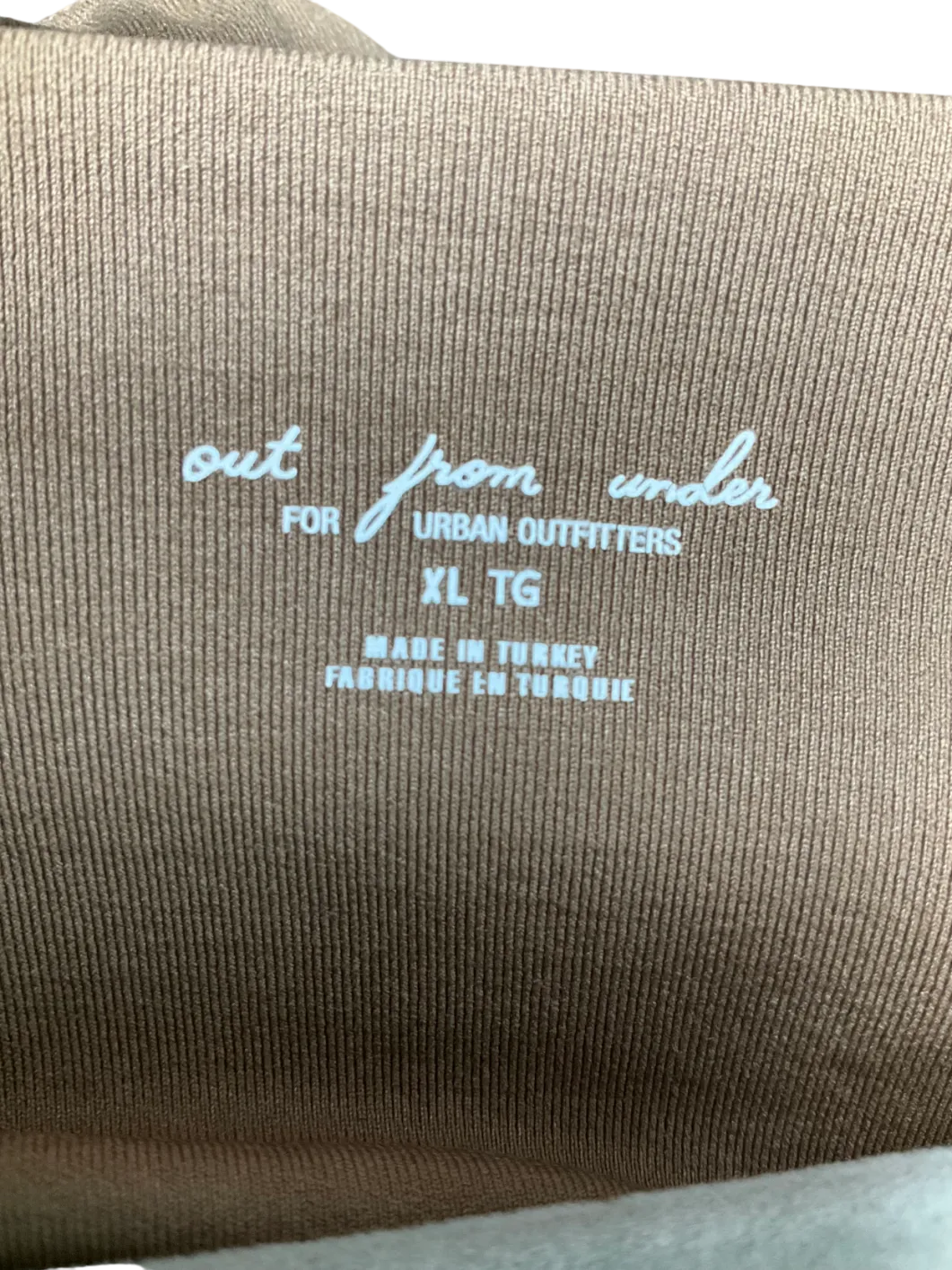 Urban Outfitters Brown Gathered Front Long Sleeve Bodysuit UK XL