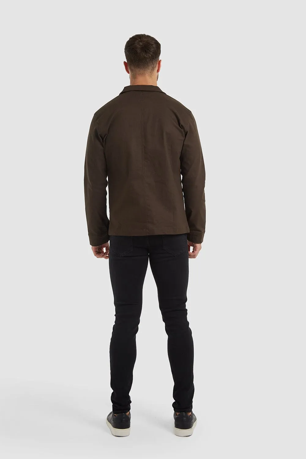 Utility Overshirt in Dark Olive