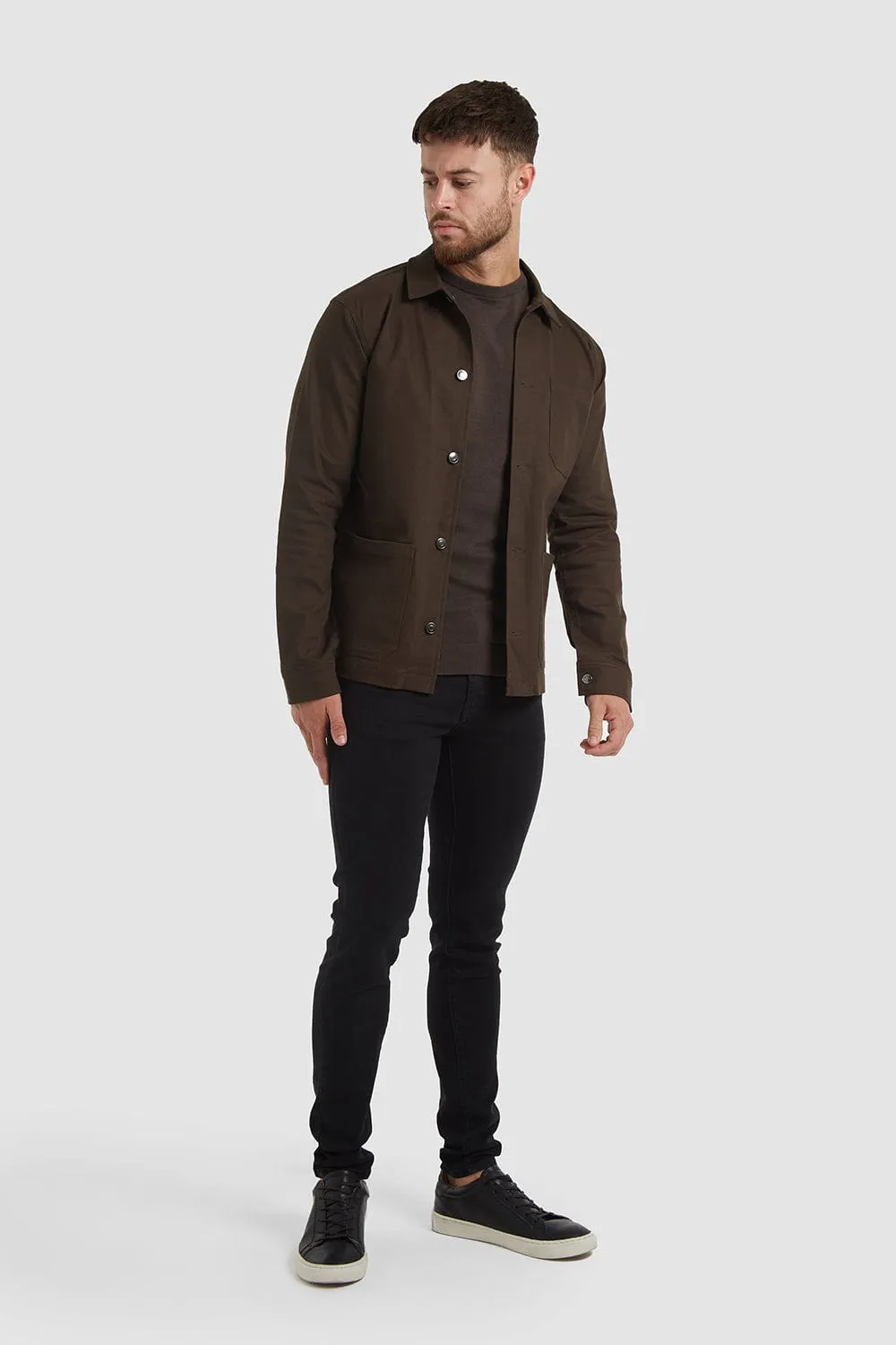 Utility Overshirt in Dark Olive