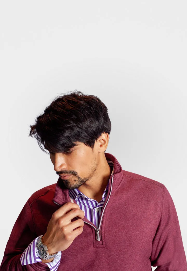 Voey Quarter Zip Sweatshirt - Wine