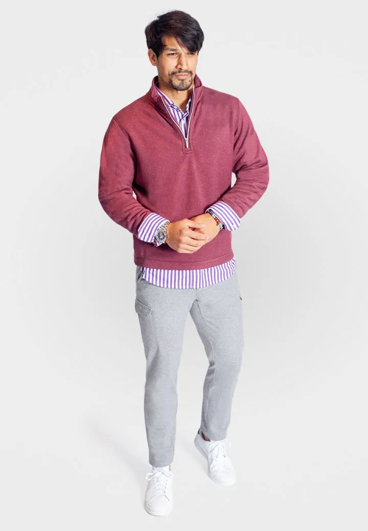 Voey Quarter Zip Sweatshirt - Wine