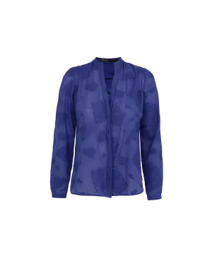 Yumi Long Sleeve Blouse - Sapphire